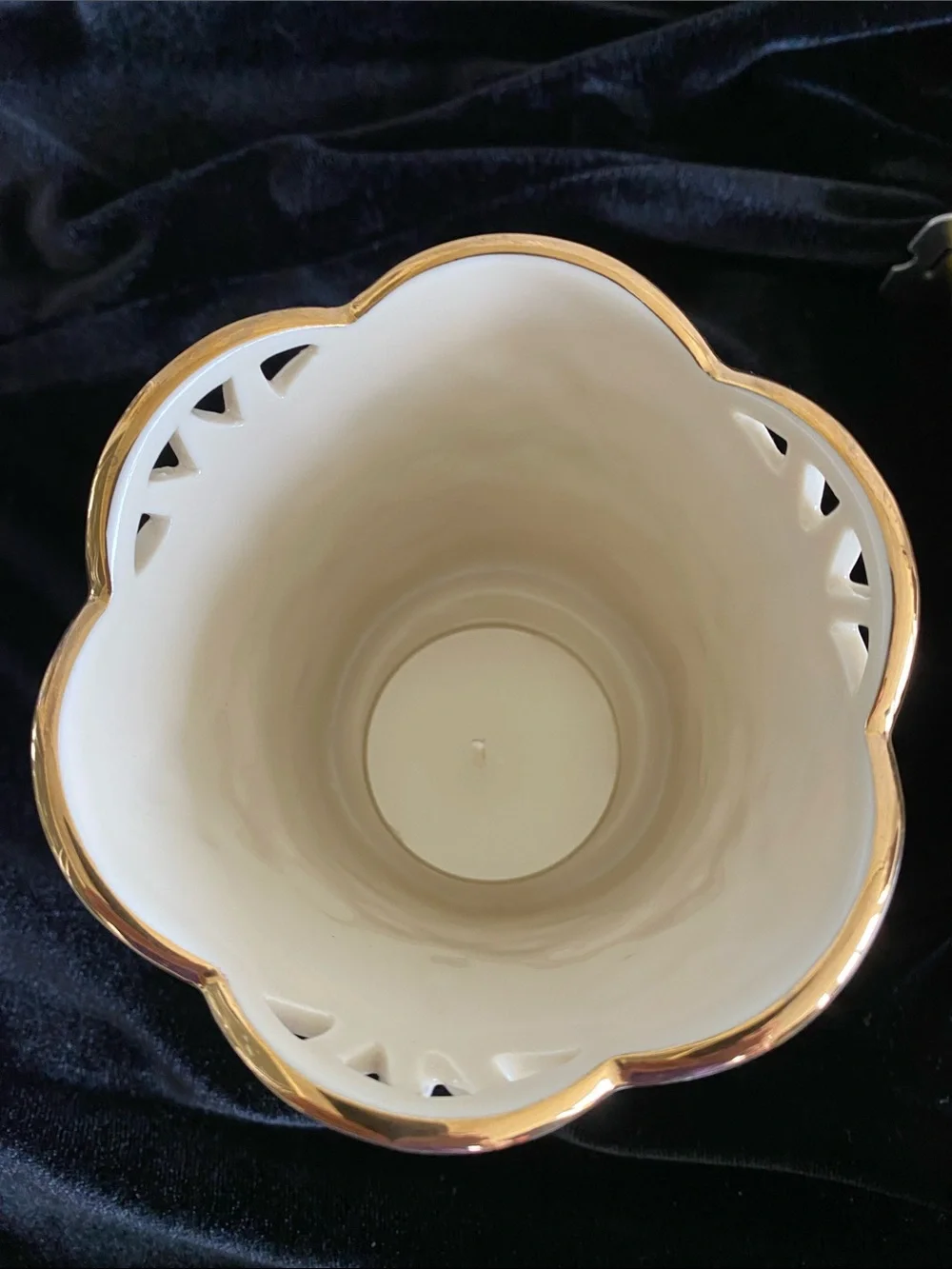 Lenox Cream 'Merry Lights' Angel Votive